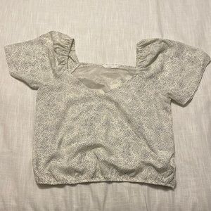 Lush Dotted Cross Front Top